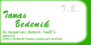 tamas bedenik business card